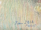 a picture of a painting of a fish in the water