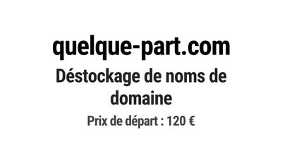 Nom de domaine quelque-part.com.