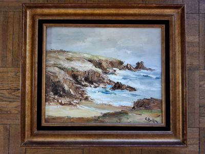 a picture of a painting on the wall of a house