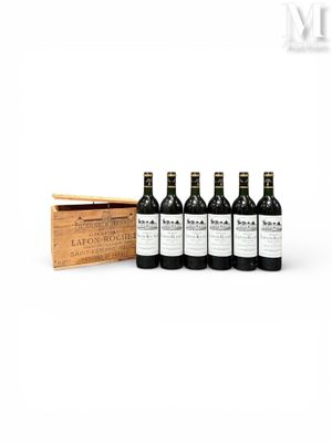 CHATEAU LAFON - ROCHET 1990 Six bouteilles de vins rouge gra…