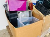 a cardboard box full of different types of boxes