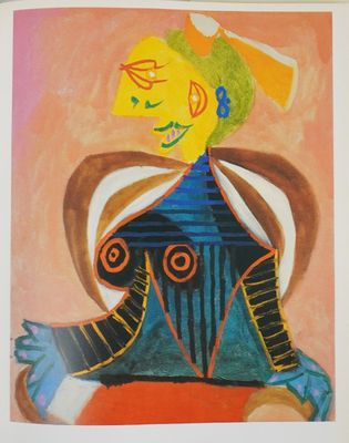 painting of a woman sitting on a chair with her eyes closed