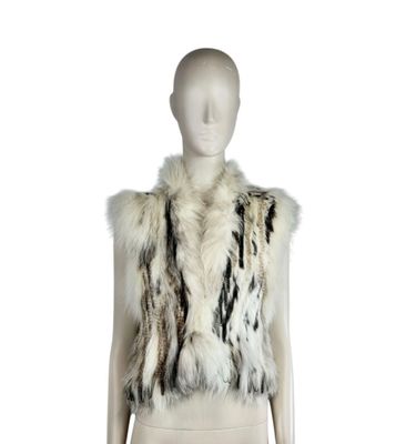 an image of a mannequin mannequin wearing a fur vest