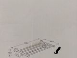 a picture of a drawing of a bench with a bird on it