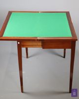 Table à jeux portefeuille en placage d'acajou, l'intérieur r… (photo 4)