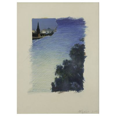 une image d'un tableau représentant un bateau dans l'eau