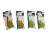 trois sachets de brosses à dents et une brosse à dents dans un sachet