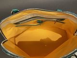 a purse that is open on a table