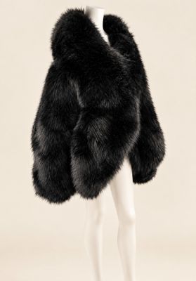 a black fur jacket on a mannequin mannequin mannequin mannequin mannequin mannequin mannequin mannequin manne