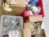 boxes filled with assorted items sitting on the floor