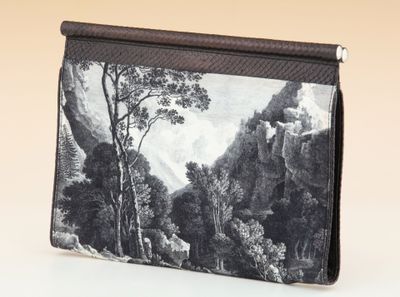 an image of a black and white picture of a mountain scene