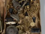 a box of assorted items sitting on a table