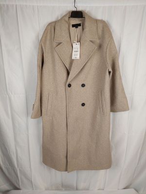 ZARA - Manteau long à boutonnage croisé - Beige chiné - Tail…