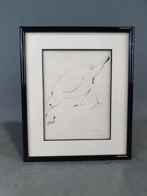 une image représentant un dessin d'oiseau dans un cadre noir