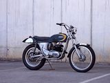 a motorcycle that is parked in a parking lot