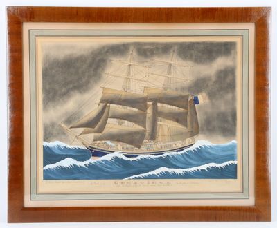 une image représentant un tableau d'un navire en mer