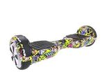 La planche à roulettes Hove est ornée de motifs colorés et d'une roue noire.