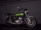 a motorcycle that is parked in a garage