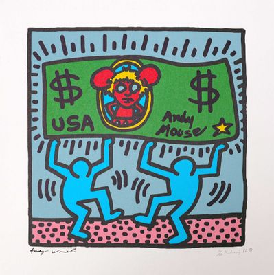 Keith HARING (1958-1990), d'après - USA Andy Mouse - 1986 Sé…