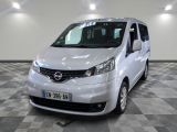a picture of a white van parked on a checkered floor