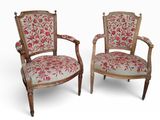 pair of louis xvi style armchairs
