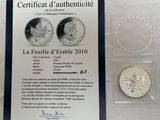 certificat d'authenticité d'une pièce d'argent émise par la Monnaie des États-Unis