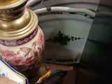 a lamp that is sitting on top of a table