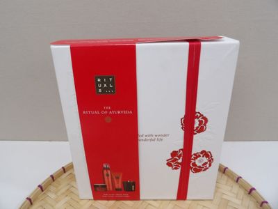 the ritual of oriental beauty gift set in a basket on a table