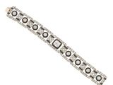 an art deco bracelet with black and white stones