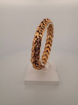 Bracelet gourmette en or 18 carats 750 mil. - Photo 1