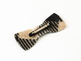 black and white checkered hair clip with a black hair clip