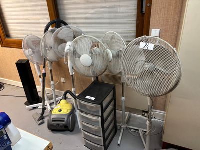 Six ventilateurs + aspirateur + casier pvc