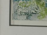 a picture of a picture of a horse in the woods