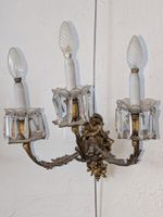 Paire d'appliques en bronze doré à trois bras de lumière orn… (photo 3)