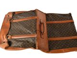 brown and black louis vuittoupe bag with brown straps