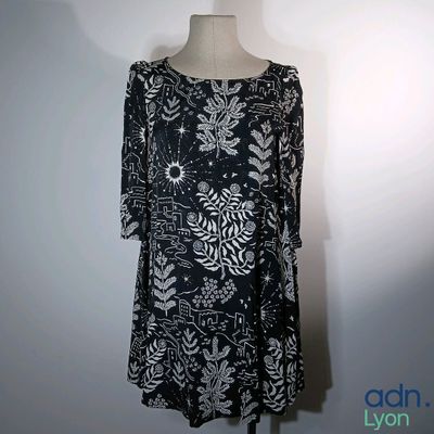 CLAUDIE PIERLOT - Robe manches 3/4 - Taille 34 - Rififi prin…