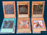 four different types of pokemon cards are shown on a blue background