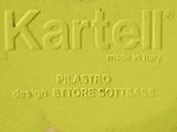 a close up of a sign on a yellow wall