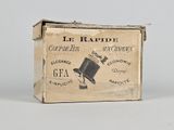 a box with a picture of a top hat on it