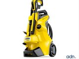 un bouton jaune sur fond blanc avec un fond blanc