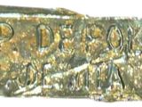an image of a silver and gold belt buckle