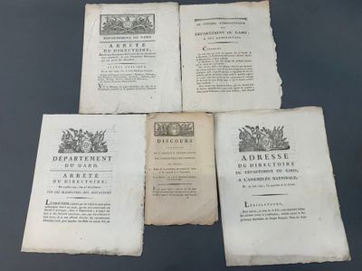 5 documents révolutionnaires concernant le département du Ga…
