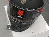 a helmet that is sitting on top of a box