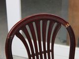 a cat that is sitting on a wooden chair