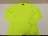 neon yellow long sleeved dress