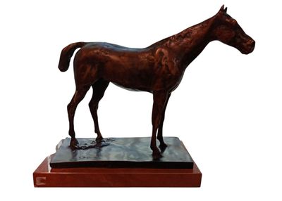 Reproduction selon Edgar DEGAS (1834-1917) Cheval à l'arret …