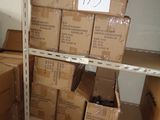 boxes are stacked on a shelf in a room with boxes on it