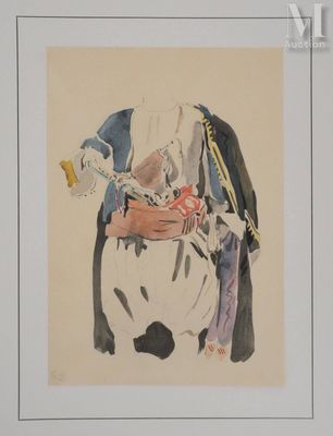 DELACROIX Eugène (1798-1863) Le costume marocain (planche 5)…