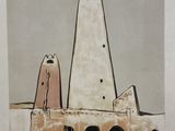 a picture of a picture of a building with a clock tower on top of it