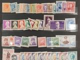 some of the stamps are on display on a black surface